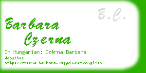 barbara czerna business card